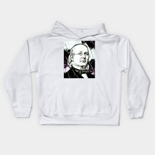 Horace Greeley Black and White Portrait | Horace Greeley Artwork 4 Kids Hoodie